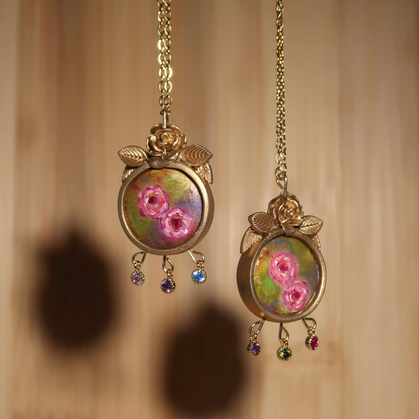 Romantic Rose - Handmade Small Pendant Necklace