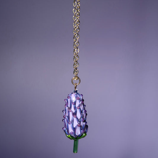 Glass Lavender Necklace